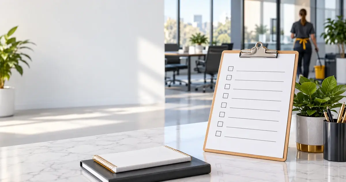 Spring cleaning checklist for an office