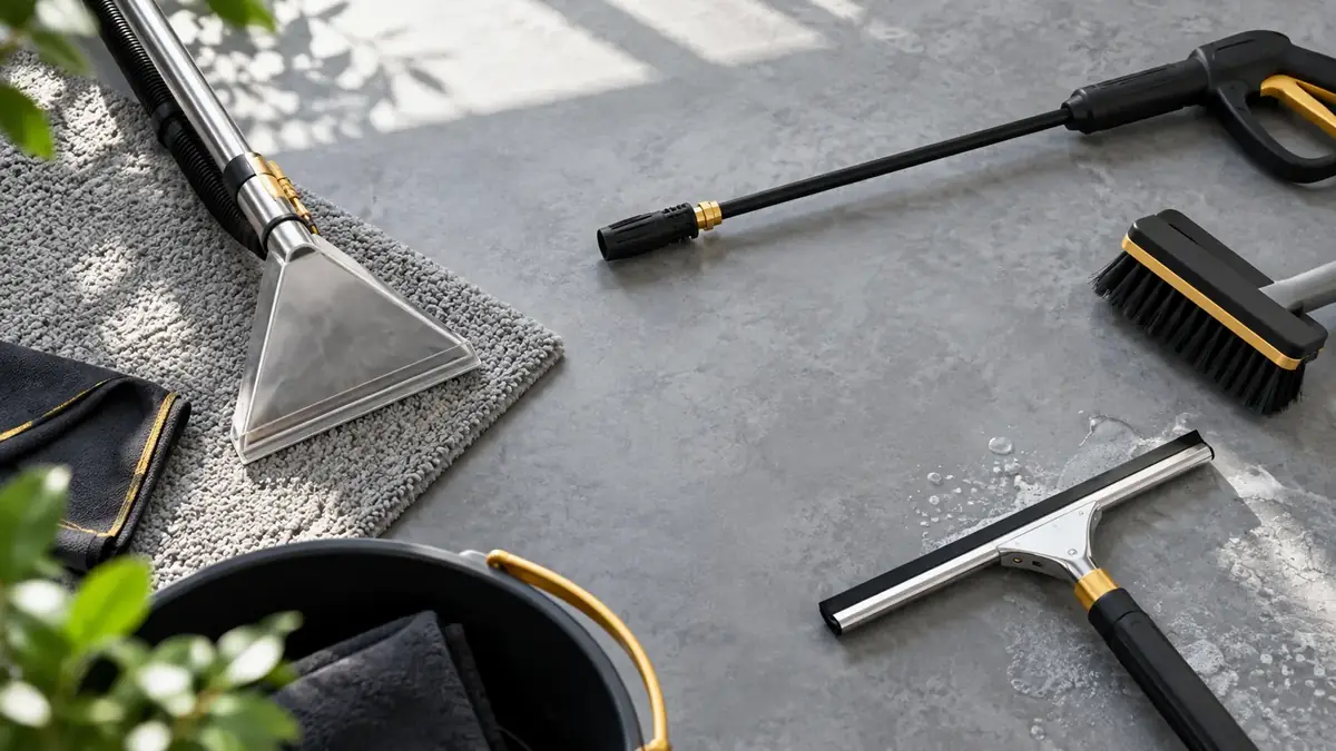 Specialist cleaning equipment for carpet extraction and pressure washing